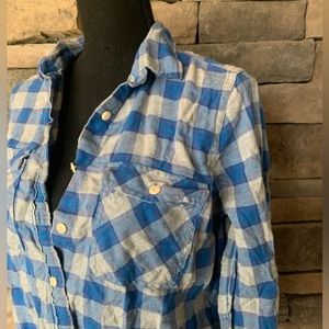 J. Crew blue plaid flannel 4